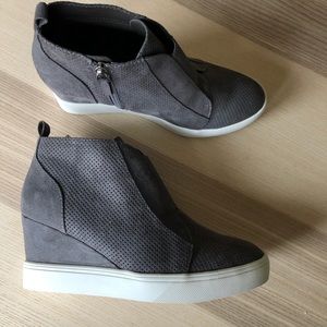MIA Faux Suede Heeled Sneakers